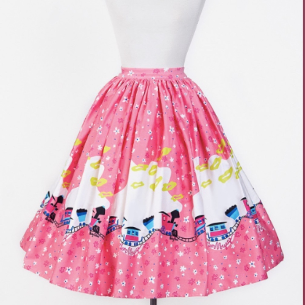 Mary Blair Train Skirt NWOT XS pockets!
